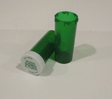 Prescription Medicine Vials 16 Dram GREEN-6 Pack-- 4.99 Shipping-Pharmacy Grade