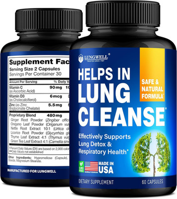 Quit Smoking Aid for Lung Cleanse & Health - Made in USA - Lung Detox with Licor