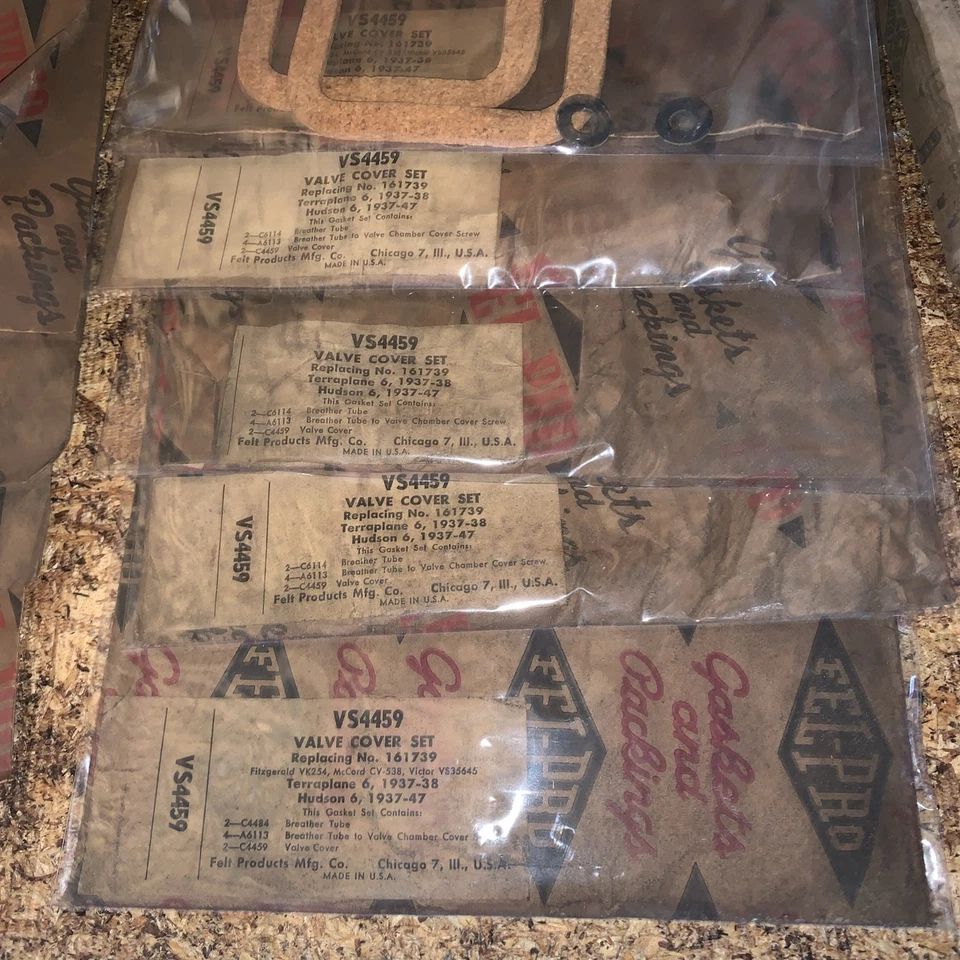 Juegos de juntas vintage Packard 6, Hudson 6, Terraplane 6NOS Foto 4 de 4