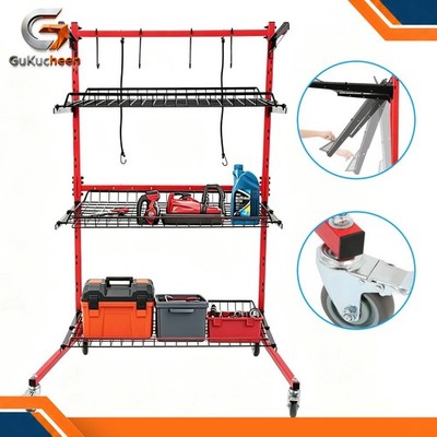 Mobile Auto Body Rolling Parts Cart Parts Management Storage Rack Body Shop Tool