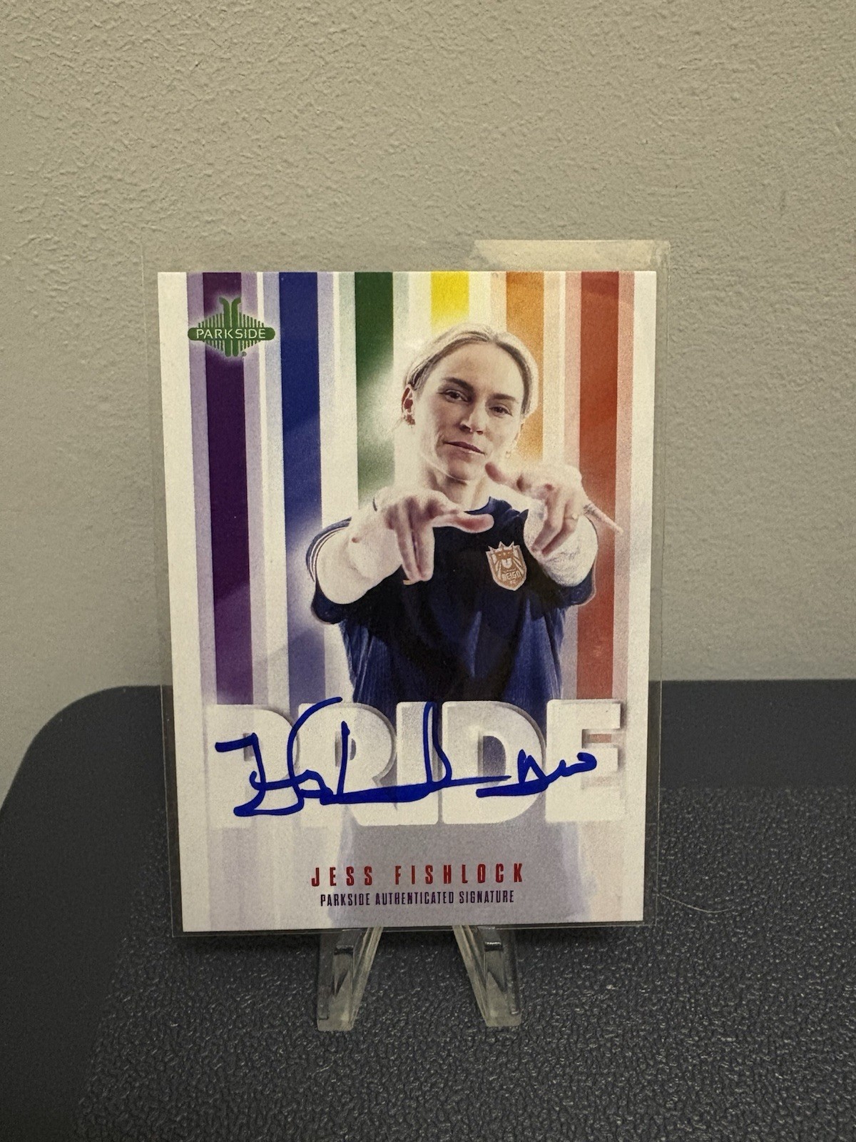 NWSL Parkside 2025 Pride Set Jess Fishlock Auto SP Print Run /50