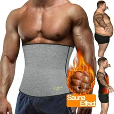 Men's Sweat Sauna Belt Waist Trainer Body Shaper Compression Abdominal Workout
