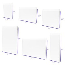 Wall Mount Sign Holder Clear Acrylic Picture Frame Single-Side Literature Holder