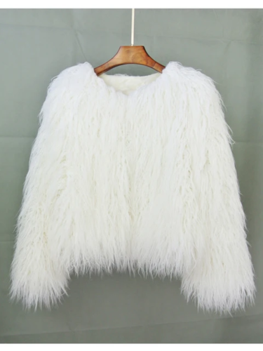 S-XXXL Faux Fur Shirt Chic Thick Outerwear Club Party And Casual For Women Wear - Afbeelding 1 van 27