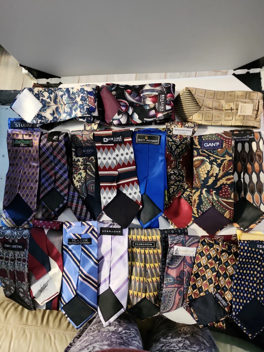 38 TIE LOT Mens 100 Silk Designer Ties Brands In Description