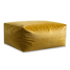 Bean bag foot stool Plush Velvet Rectangle Footstool Ottoman Beanbag Pouf Seat