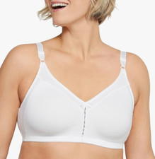 Bali Women's Cotton Double Support Wire-Free Bra White Size 34C  6091