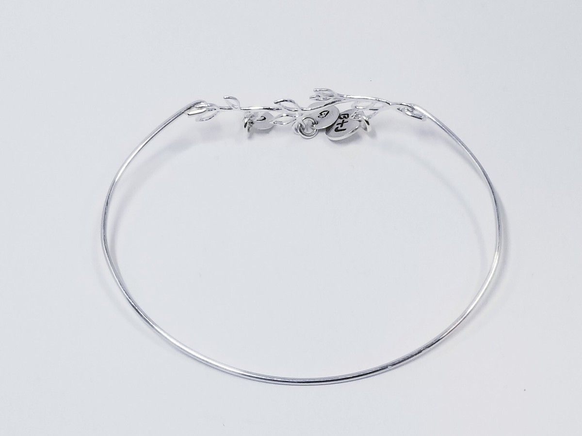 Frosted Willow Personalized Silver Bracelet View 6
