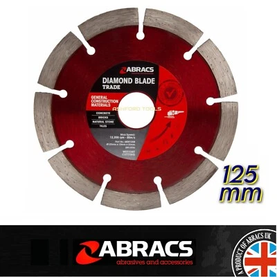Abracs® Diamond Blade 125mm For Masonry General Building Cutting Disc 5" inch