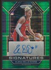 Elena Delle Donne 2023 Panini Prizm WNBA Signatures Green Pulsar Auto 6/25