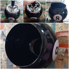 POSACENERE PORTACENERE  MODERNARIATO SPACE AGE DESIGN PALLA BILIARDO N.8 METALLO