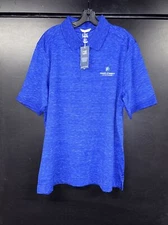 Cutter & Buck Men’s L Dry Tec Cotton+ Golf Polo Shirt Blue Brand New!