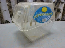 (B) VTG EMPTY Lemon Head Pan Ferrara Candy Counter Jar, Plastic Container W/Lid
