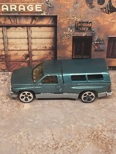 1994 Hot Wheels Dodge Ram 1500 Truck With Topper Green And Silver Loose