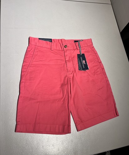 Vineyard Vines Shorts Men's 28 Pink Breaker Khaki Cotton Golf Beach Casual