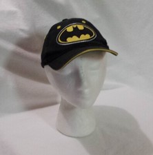 Batman DC Comics Youth Cap Hat Black Bat Logo Silver Glitter Embroidery Licensed