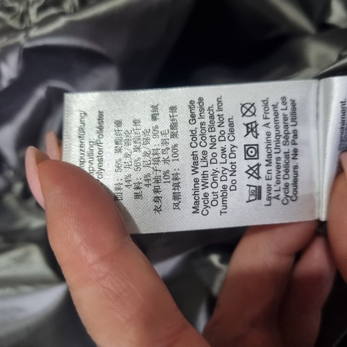 Dkny Ladies 2 In 1 Zip Off Gilet And Puffer Coat In.metallic Granit Size 10 Uk - Picture 11 of 16