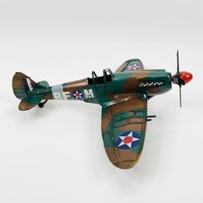CC Home Green and Brown 1940 WWII Spitfire Fighter Airplane Tin Metal Display