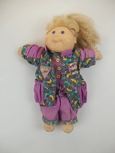 Vintage Cabbage Patch Kids Doll Free Admission Club Clothes Retro 1989 80's Rad