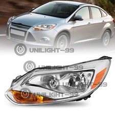 For 2012 2013 2014 Ford Focus S Se Sel Halogen Headlight Assembly W Bulbs 12-14