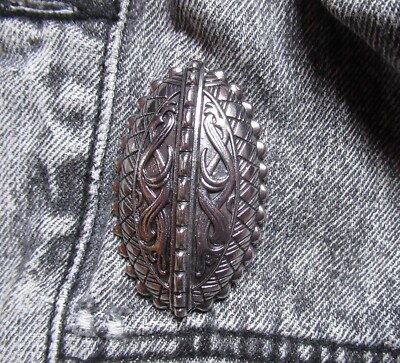 Broche Celtique Argentée - Métal Coulé - Plaque Badge - Neuf
