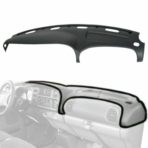 Grey Dash Cover For Dodge Ram 1500 2500 3500 98-01 Molded Dashboard Overlay Cap - Picture 1 of 10