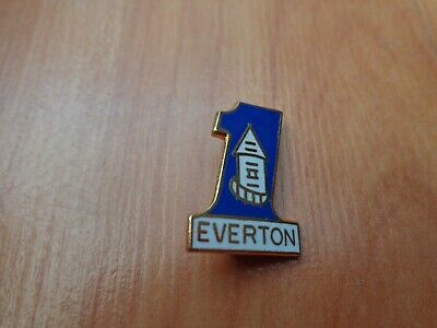 Classic Everton Fc Logo Emblem Number 1 Blue Enamel Football Pin Badge Ebay