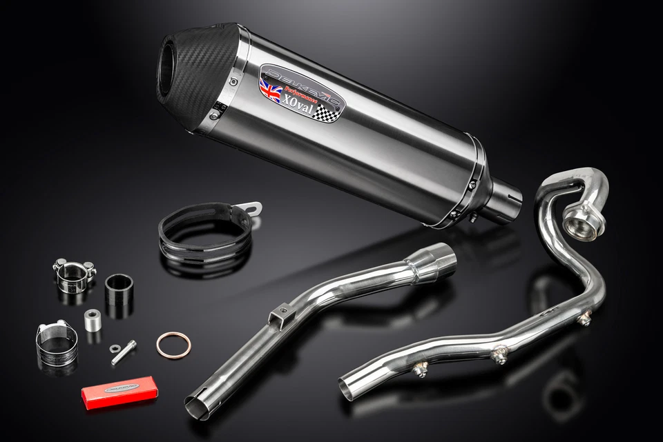 Silenciador de escape completo Yamaha XT225 Serow 1986-2007 13,5" X-Oval inoxidable Foto 4 de 4