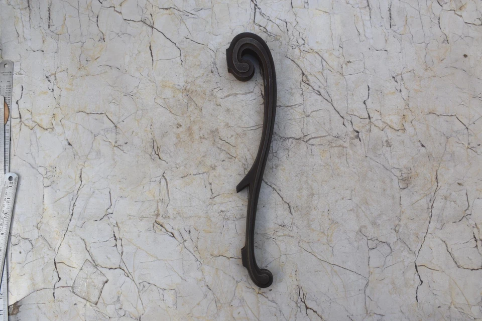 Винтажные чугунные большие и тяжелые дверные ручки викторианской эпохи для фермерского сарая деко - Изображение 2 из 4