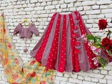 PARTY LOOK SATIN SILK LEHENGA CHOLI WITH DUPATTA FOR WOMEN  GIRLS WEAR