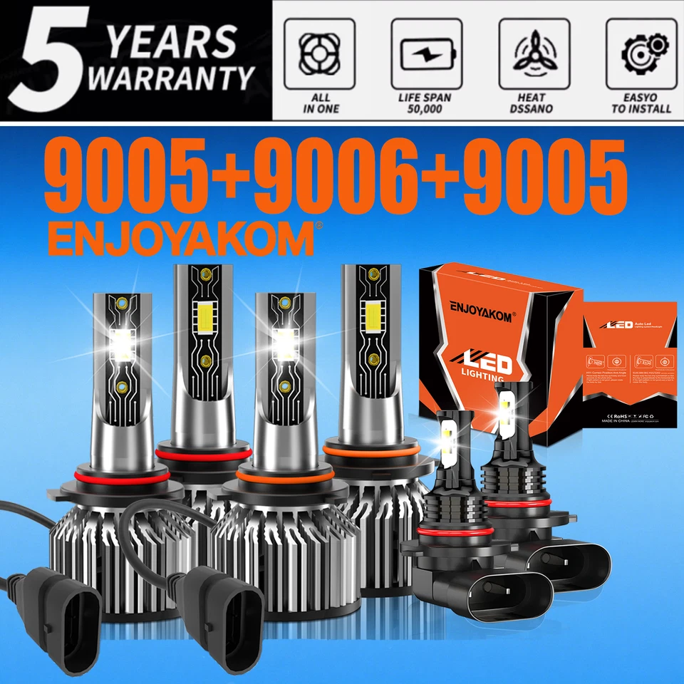 Kit de luces antiniebla LED de haz alto y bajo para Mitsubishi Galant 2007-2009 Foto 2 de 4