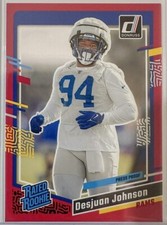 2023 Donruss Football Red Press Proof Rated Rookie #356 Desjuan Johnson RC Rams