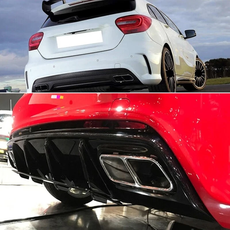 For Mercedes Benz AMG CLA45 C117 A45 W176 2013-18 Car Exhaust Dual Tips Muffler — 第 2/4 张图片