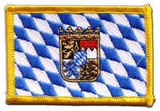 Deutschland Bayern mit Wappen Aufnäher Flagg...