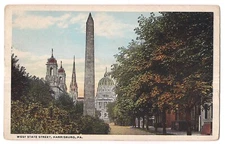 Soldiers Monument WEST STATE STREET Harrisburg Pennsylvania PA Postcard WB