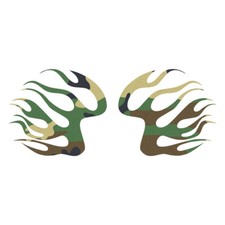 Pair Flames Fire Vinyl Decal Sticker 40 Patterns 3 Sizes 7375