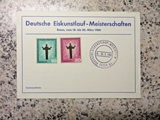 Sonderpostkarte Deutsche Eiskunstlauf - Meisterschaften 1960 - Selten -