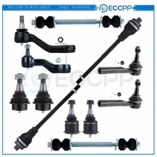 12pcs Front Front Tie Rod Ends Ball Joints For Sierra Silverado 1500 Yukon XL