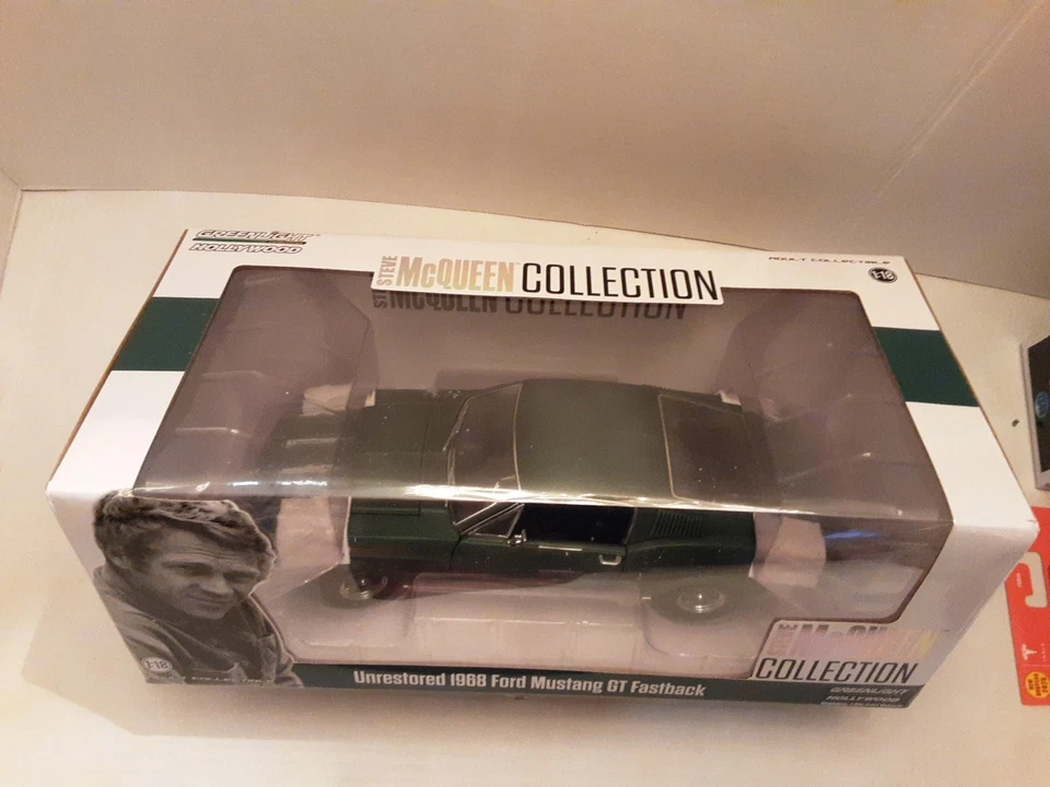 Greenlight Steve McQueen Unrestored 1968 Ford Mustang GT Fastback 1/18 - Image 2 of 4