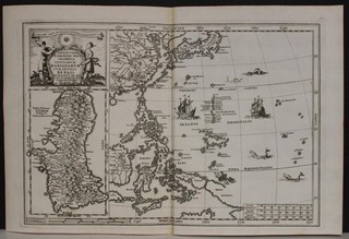 PHILIPPINES GUAM JAPAN SOUTHEAST CHINA 1702 SCHERER UNUUSAL ANTIQUE ORIGINAL MAP