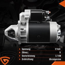 Anlasser Starter 2,7 KW Für Deutz Fahr KHD M...