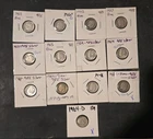 Lot of 13 Roosevelt 90% Silver Dimes Mixed Dates (1946-1964) Below Melt