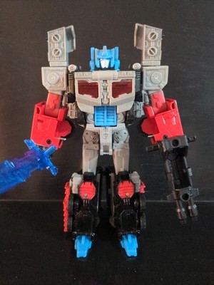 Chaos On Velocitron Laser Optimus Prime Transformers Titans Return G2 TRU Hasbro