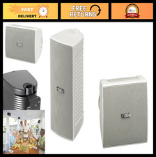 High-Performance All-Weather Speakers, Outdoor Sound System, White, NS-AW194WH