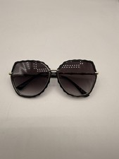 Black Bling Oversized Fashion Wear Sunglasses Roundish Frame Fun Design
