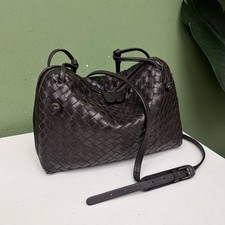 Bottega Veneta Loop Chocolate Brown Intrecciato Crossbody Bag 24 18 6cm