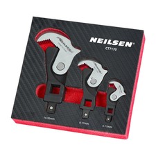 Spanner Wrench Head Set Adjustable Fast Grip 1/2" 3-Piece 5-32mm CRMO
