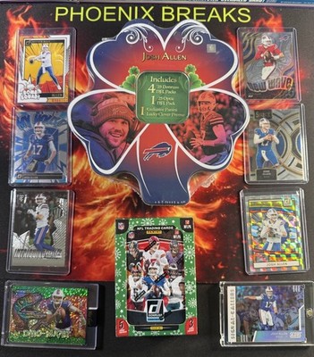 Fan Must Have Josh Allen Collectors Tin Lucky Clover Big Hits # d Buffalo Bills