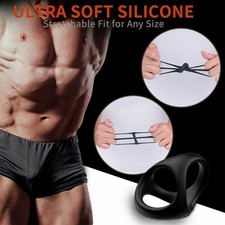 Male Penis-Extender-Harder-Stronger Enhancer Ball-Stretcher-Enhancer-Girth-Ring