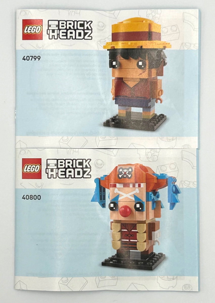 LEGO 40799 40800 BrickHeadz One Piece Monkey Luffy & Buggy, Sealed